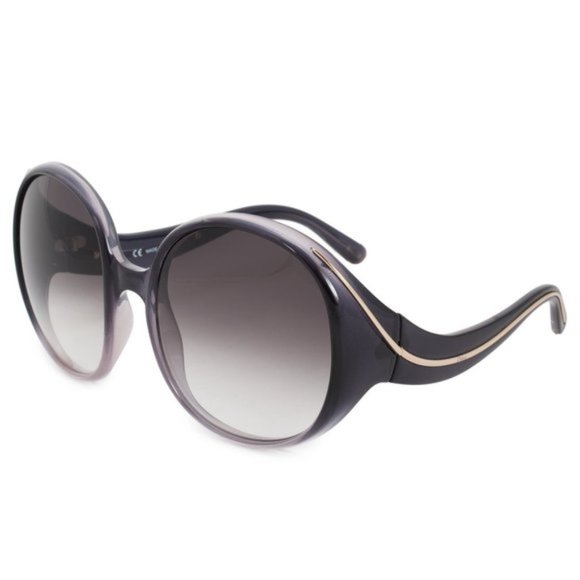 Chloe Grey Oval Sunglasses - Picture 2 of 5